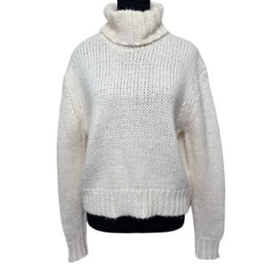 J.crew Womens Small Alpaca Turtle  Neck Sweater Ivory
